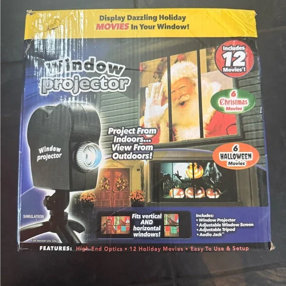 Window Projector with Holiday Movies - Picture 1 of 4